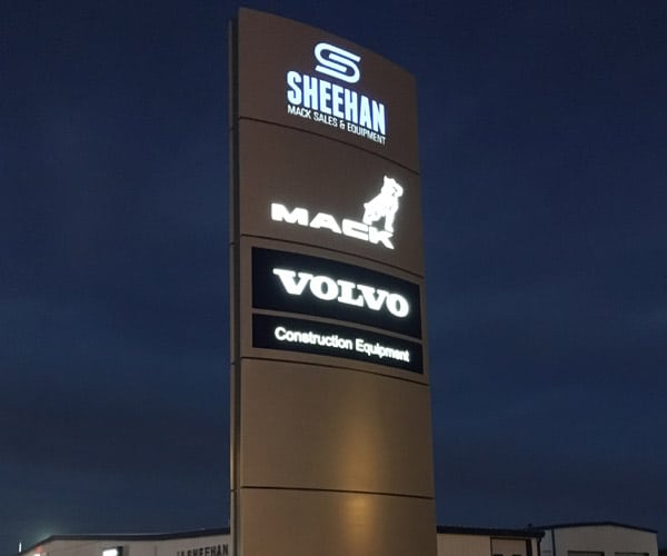 Sheehan Mack Volvo Lighted Sign